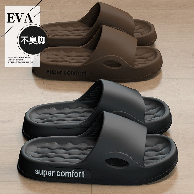 Moda masculina verão leve eva interior casa sandálias chinelos