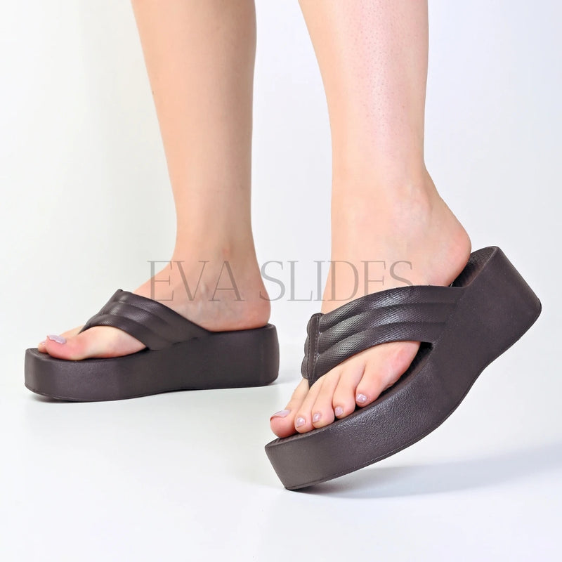 Chinelo Feminino Plataforma Salto Muito Leve em EVA