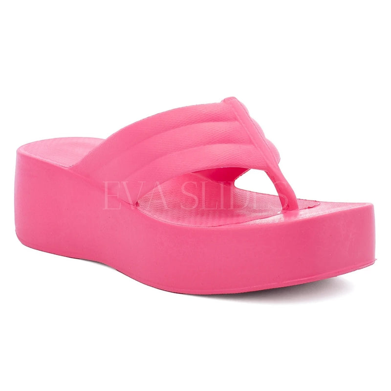 Chinelo Feminino Plataforma Salto Muito Leve em EVA