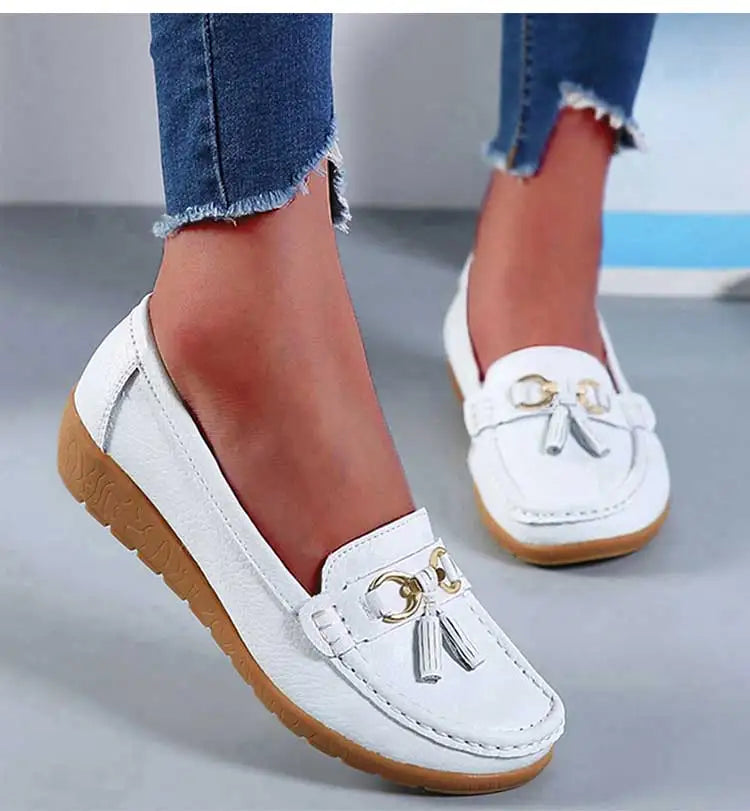 Mocassin femininos enfermeira mocassins sapatos clássicos apartamentos zapatos m