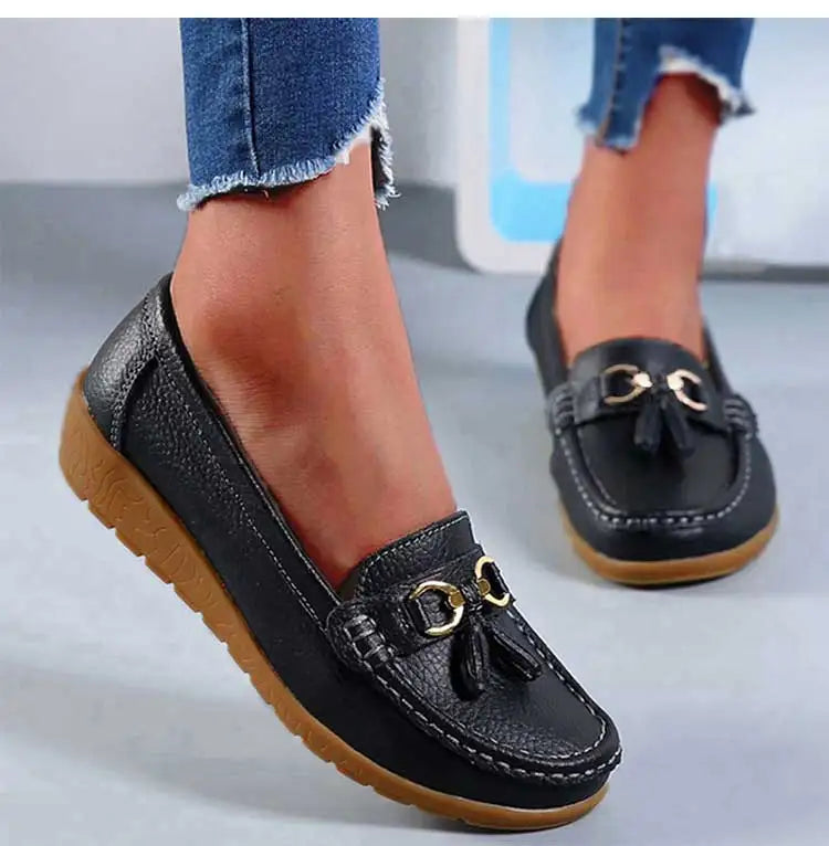 Mocassin femininos enfermeira mocassins sapatos clássicos apartamentos zapatos m
