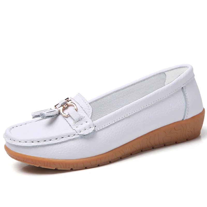 Mocassin femininos enfermeira mocassins sapatos clássicos apartamentos zapatos m