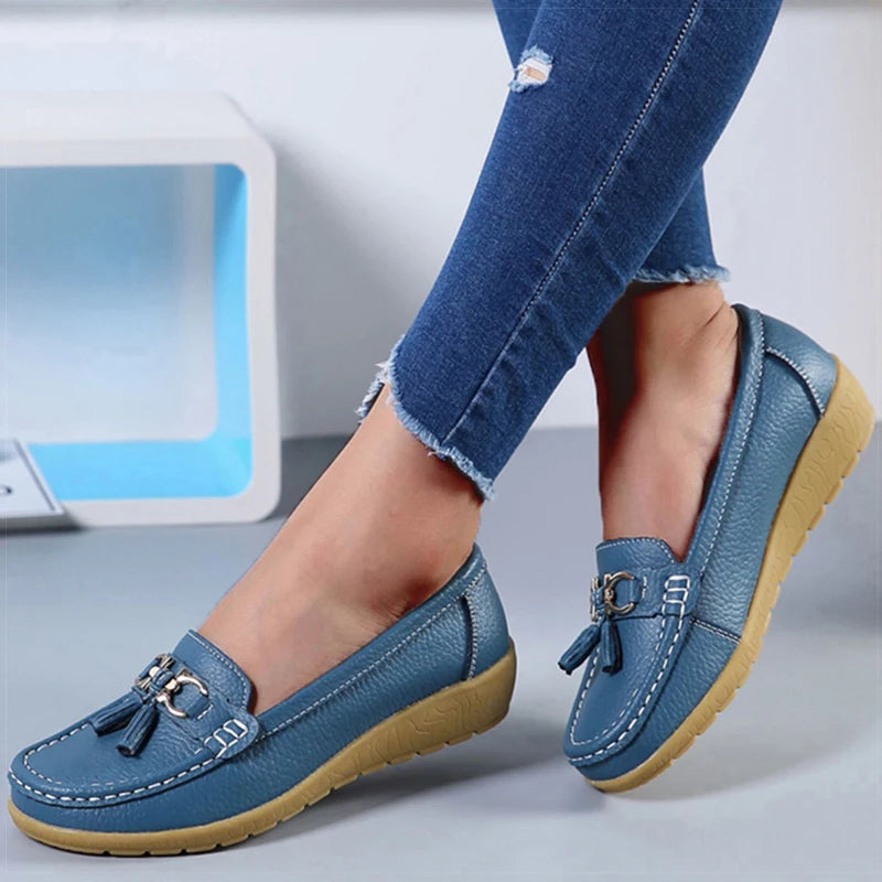 Mocassin femininos enfermeira mocassins sapatos clássicos apartamentos zapatos m