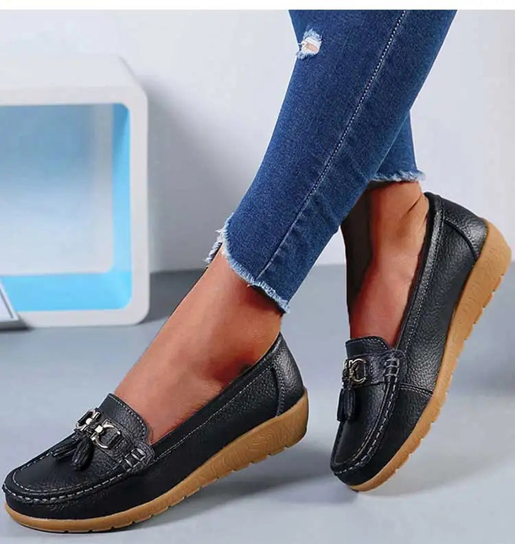 Mocassin femininos enfermeira mocassins sapatos clássicos apartamentos zapatos m