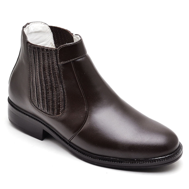 Botina Casual Conforto Couro de Carneiro Marrom (RT1501MSTCFE)