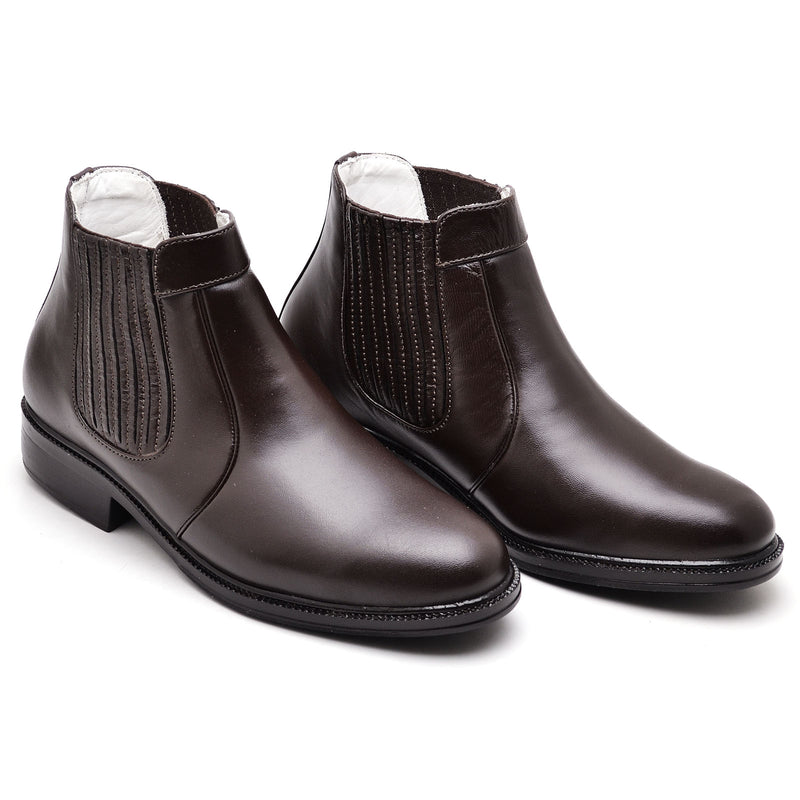Botina Casual Conforto Couro de Carneiro Marrom (RT1501MSTCFE)