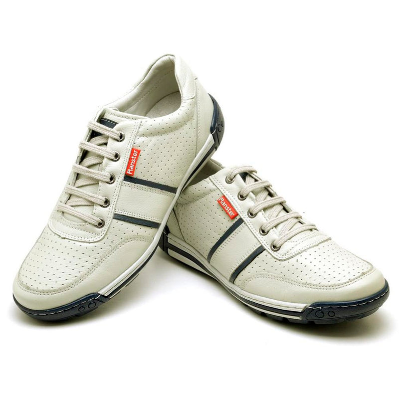 Sapatênis Casual Conforto Couro luxuoso Off White (RT3004FLOGEL)